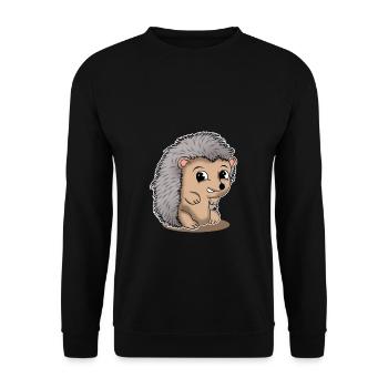 Lustig Igel Haustier Igelbesitzer Geschenk - Unisex Pullover - Schwarz - Vorne - Alina (178cm) & Michal (187cm)