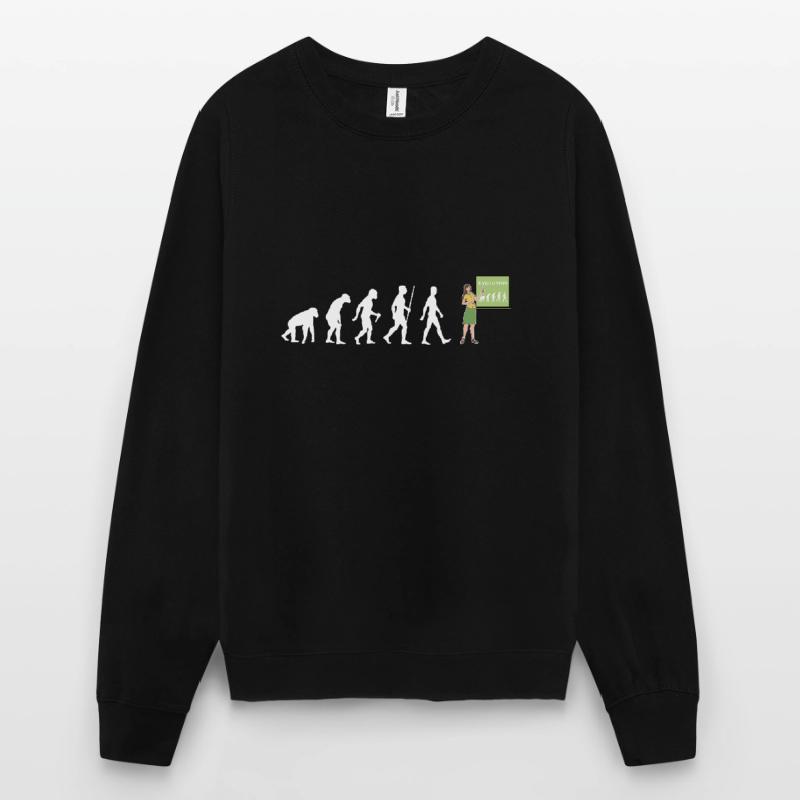 Lehrerin Evolution Lehramt Schule Lehrer Geschenk Unisex Pullover