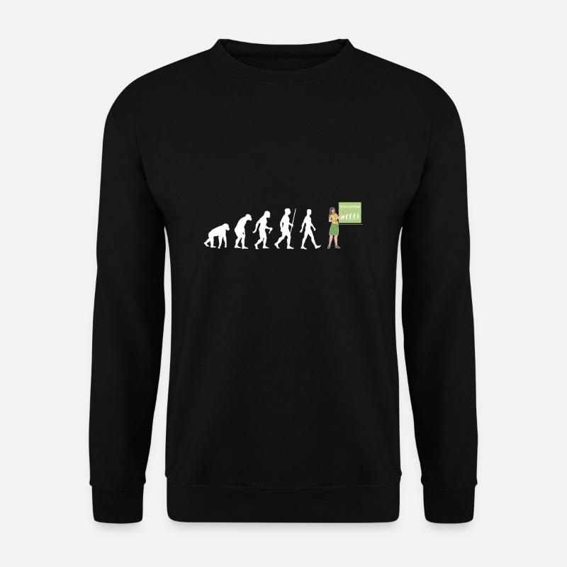 Lehrerin Evolution Lehramt Schule Lehrer Geschenk - Unisex Pullover - Schwarz