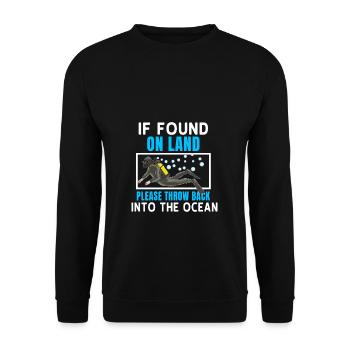 Cadeau de plongée sousmarine avec océan - Sweat-shirt Unisexe - noir - Devant - Alina (178cm) & Michal (187cm)