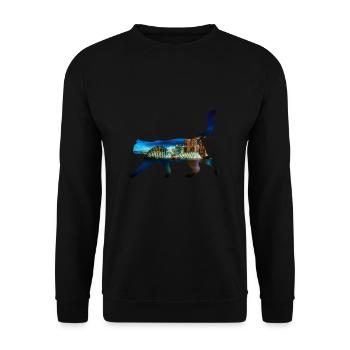 Singapur Urlaub Ferien Reisen Malaysia Geschenk - Unisex Pullover - Schwarz - Vorne - Alina (178cm) & Michal (187cm)