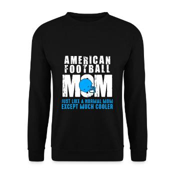 Funny American Football Player Mom Gift - Unisex Sweatshirt - black - Front - Alina (178cm) & Michal (187cm)