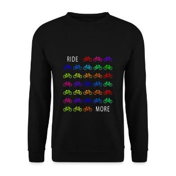 Fahrrad Fahrradfahren Rad Rennradfahrer Geschenk - Unisex Pullover - Schwarz - Vorne - Alina (178cm) & Michal (187cm)