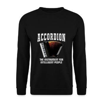 Funny Accordion Instrument Jazz Marching Band Gift - Unisex Sweatshirt - black - Front - Alina (178cm) & Michal (187cm)