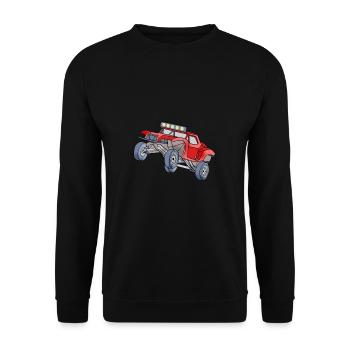 Dune Buggy Graphic Beach Buggy RC Car Truck Gift - Unisex Sweatshirt - black - Front - Alina (178cm) & Michal (187cm)