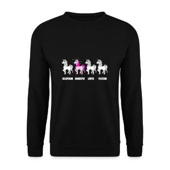 Lustig Buchhalter Steuerberater Fibu Geschenk - Unisex Pullover - Schwarz - Vorne - Alina (178cm) & Michal (187cm)
