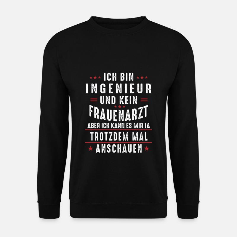 Ingenieur Ingenieurin Bauwesen Geschenk - Unisex Pullover - Schwarz