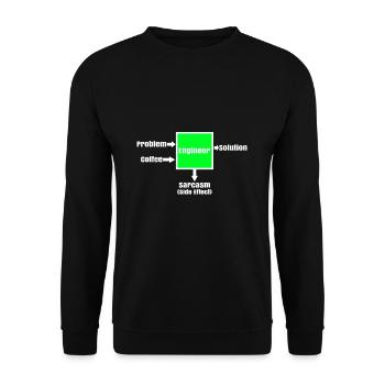 Engineer Gift for Civil Mechanical - Unisex Sweatshirt - black - Front - Alina (178cm) & Michal (187cm)