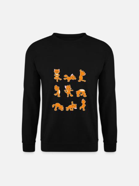 Katze Yoga Geschenk Miezekatze Yoga Lehrer - Unisex Pullover - Schwarz