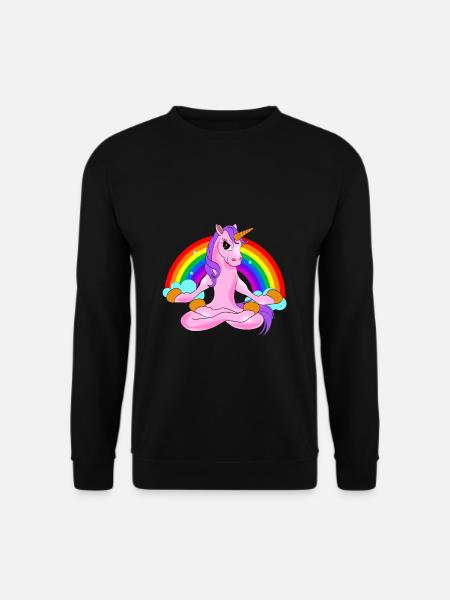 Licorne LGBT Gay Pride Kawaii Cadeau mignon - Sweat-shirt Unisexe - noir