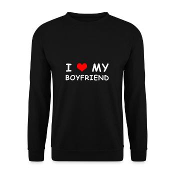 Cadeau de Saint Valentin pour couple - Sweat-shirt Unisexe - noir - Devant - Alina (178cm) & Michal (187cm)