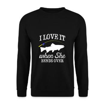 Funny Brook Trout Fishing Freshwater Fish Gift - Unisex Sweatshirt - black - Front - Alina (178cm) & Michal (187cm)