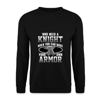Drôle forgeron enclume fer-cadeau - Sweat-shirt Unisexe - noir - Devant - Alina (178cm) & Michal (187cm)