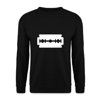 Cadeau du barbier - Sweat-shirt Unisexe - noir - Devant - Alina (178cm) & Michal (187cm)