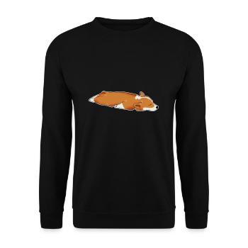 Corgi Gift - Unisex Sweatshirt - black - Front - Alina (178cm) & Michal (187cm)