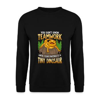 Bartagame Lézard Animal Pogona Reptile - Sweat-shirt Unisexe - noir - Devant - Alina (178cm) & Michal (187cm)