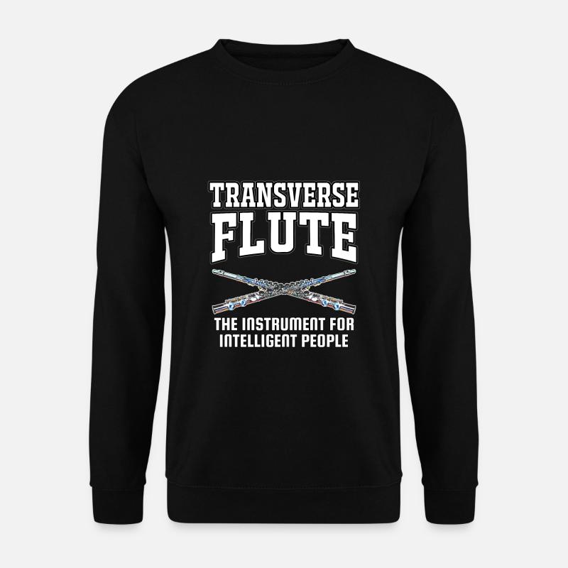 Querflöte Flötenspieler Geschenk - Unisex Pullover - Schwarz