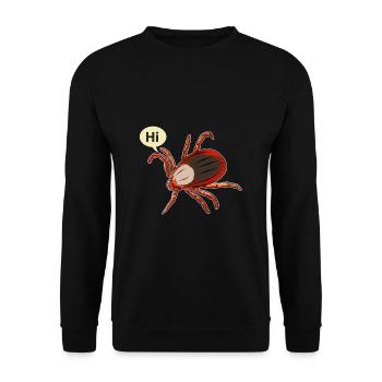 Tick Hi Gift - Unisex Sweatshirt - black - Front - Alina (178cm) & Michal (187cm)