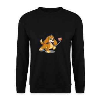 Dog Animal Love Puppy Selfies Good Boy Doggo Gift - Unisex Sweatshirt - black - Front - Alina (178cm) & Michal (187cm)