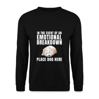 West Highland White Terrier Gift - Unisex Sweatshirt - black - Front - Alina (178cm) & Michal (187cm)