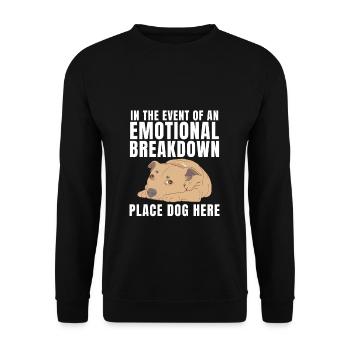 Cadeau du Staffordshire Bull Terrier - Sweat-shirt Unisexe - noir - Devant - Alina (178cm) & Michal (187cm)