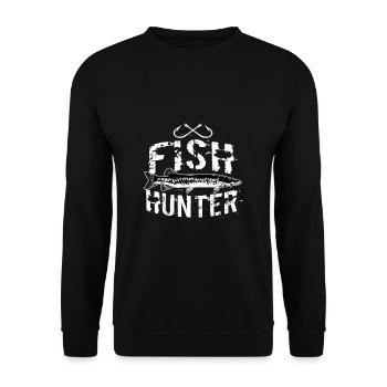 Funny Muskie Fishing Freshwater Fish Graphic Gift - Unisex Sweatshirt - black - Front - Alina (178cm) & Michal (187cm)