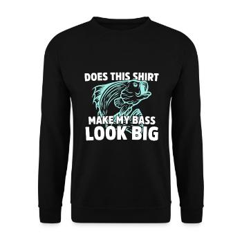 Fisherman Funny Fishing Fly Fishing Fish - Unisex Sweatshirt - black - Front - Alina (178cm) & Michal (187cm)