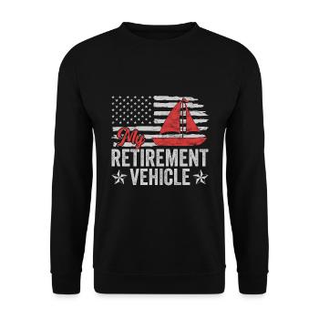Retired vehicle sailor sailboat - Unisex Sweatshirt - black - Front - Alina (178cm) & Michal (187cm)