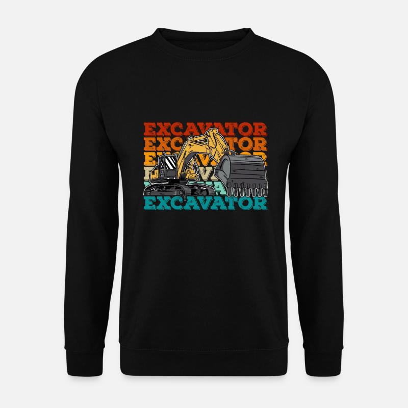 Bagger Bagger Bagger Bauarbeiter - Unisex Pullover - Schwarz