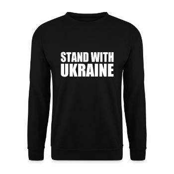 Stand with ukraine - Unisex Pullover - Schwarz - Vorne - Alina (178cm) & Michal (187cm)