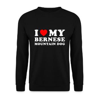 I Love My Bernese Mountain Dog - Unisex Sweatshirt - black - Front - Alina (178cm) & Michal (187cm)