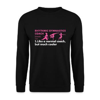 Gymnast Coach Definition Rhythmic Gymnastics - Unisex Pullover - Schwarz - Vorne - Alina (178cm) & Michal (187cm)