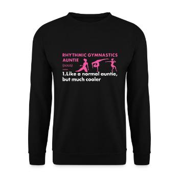 Gymnast Auntie Definition Rhythmic Gymnastics - Unisex Pullover - Schwarz - Vorne - Alina (178cm) & Michal (187cm)