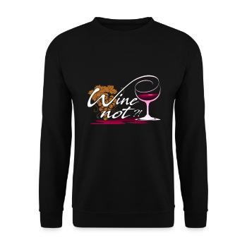 Wine not - Unisex Pullover - Schwarz - Vorne - Alina (178cm) & Michal (187cm)