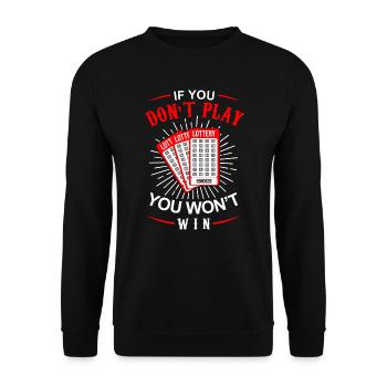 Lotto tickets joueurs Lotto ticket de loterie - Sweat-shirt Unisexe - noir - Devant - Alina (178cm) & Michal (187cm)
