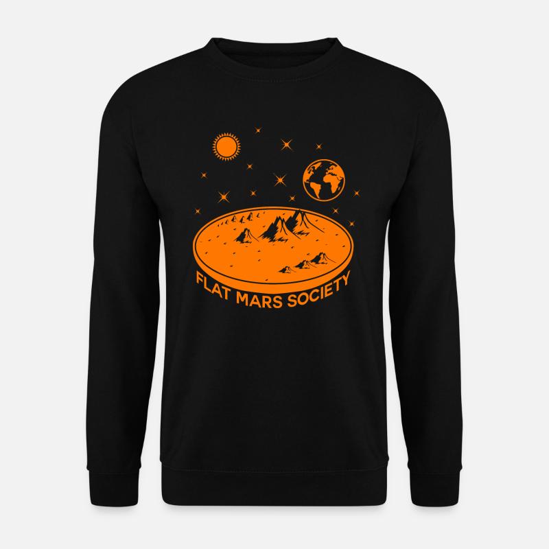 Graphique flat mars society - Sweat-shirt Unisexe - noir