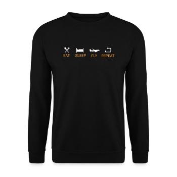 Pilot Captain Pilot Glider - Unisex Sweatshirt - black - Front - Alina (178cm) & Michal (187cm)