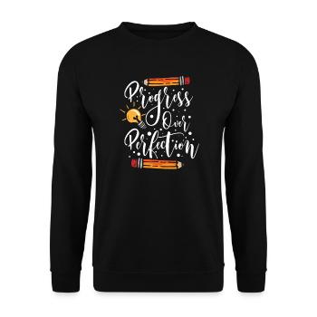 Teachers Present Teacher Training Course Teacher School - Unisex Sweatshirt - black - Front - Alina (178cm) & Michal (187cm)