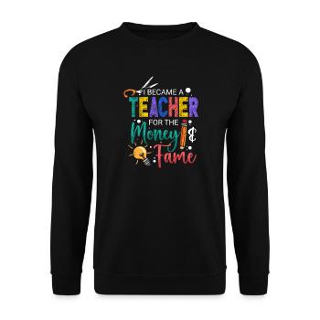 Teachers Present Teacher Training Course Teacher School - Unisex Sweatshirt - black - Front - Alina (178cm) & Michal (187cm)