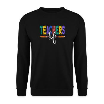 Teachers Present Teacher Training Course Teacher School - Unisex Sweatshirt - black - Front - Alina (178cm) & Michal (187cm)