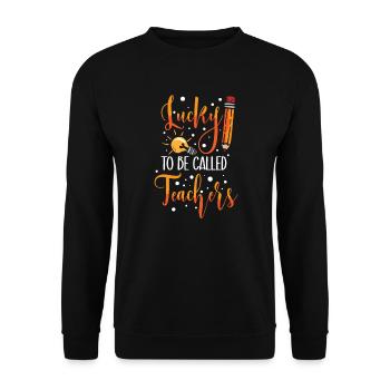 Teachers Present Teacher Training Course Teacher School - Unisex Sweatshirt - black - Front - Alina (178cm) & Michal (187cm)