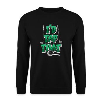 Golf Golfer Present Golf Player Golf Club Golf Ball - Unisex Sweatshirt - black - Front - Alina (178cm) & Michal (187cm)