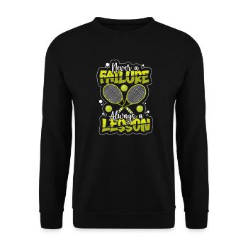 Joueur de tennis présent Tennis Club Coach Sport - Sweat-shirt Unisexe - noir - Devant - Alina (178cm) & Michal (187cm)