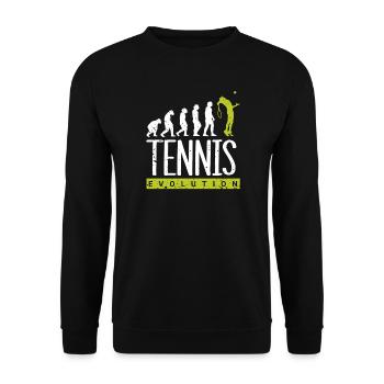 Joueur de tennis présent Tennis Club Coach Sport - Sweat-shirt Unisexe - noir - Devant - Alina (178cm) & Michal (187cm)