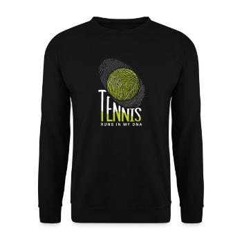 Joueur de tennis présent Tennis Club Coach Sport - Sweat-shirt Unisexe - noir - Devant - Alina (178cm) & Michal (187cm)