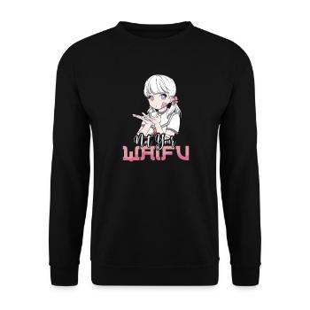 Un fan d’anime présente un cosplay de dessin animé japonais - Sweat-shirt Unisexe - noir - Devant - Alina (178cm) & Michal (187cm)