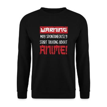 Un fan d’anime présente un cosplay de dessin animé japonais - Sweat-shirt Unisexe - noir - Devant - Alina (178cm) & Michal (187cm)