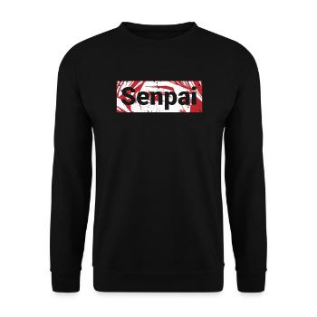 Anime Fan Präsent Japanischer Zeichentrick Cosplay - Unisex Pullover - Schwarz - Vorne - Alina (178cm) & Michal (187cm)