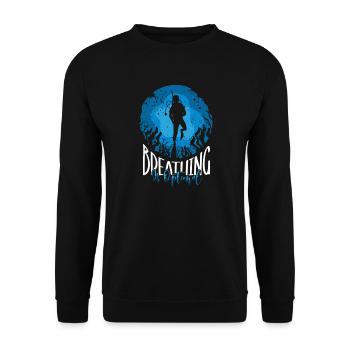 Schwimmer Präsent Wassersport Schwimmen Tauchen - Unisex Pullover - Schwarz - Vorne - Alina (178cm) & Michal (187cm)