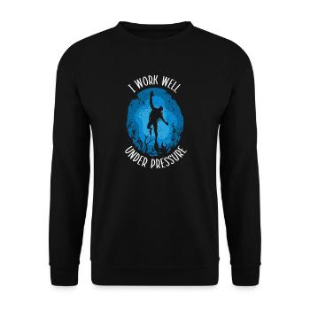 Schwimmer Präsent Wassersport Schwimmen Tauchen - Unisex Pullover - Schwarz - Vorne - Alina (178cm) & Michal (187cm)